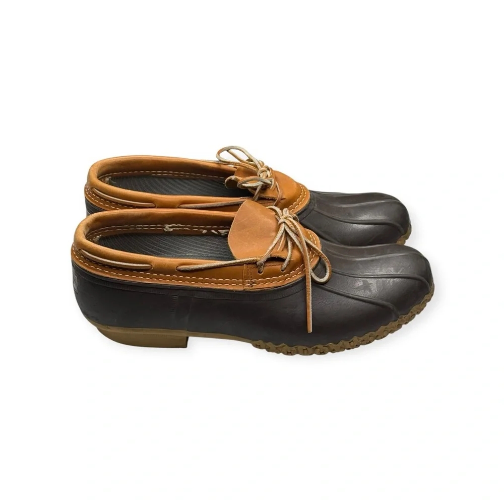 LL Bean ✪ Classic Rubber Moc Duck Rain Boots ✪ Tan Bean Boot Brown Gum ✪ 12M ✪